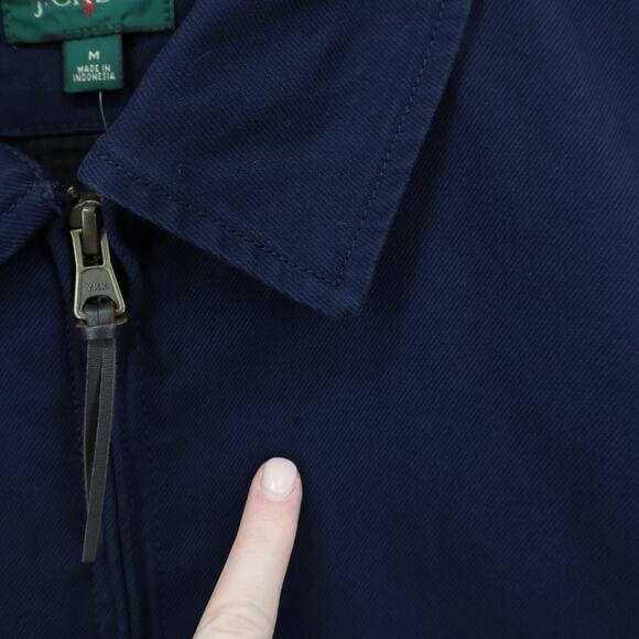 J.Crew Mens Herrington Utility Jacket Cotton Twill Navy Blue Size Medium NWT - Picture 6 of 10